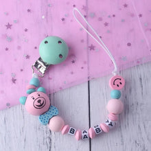Load image into Gallery viewer, Personalized Name Baby Pacifier Clip