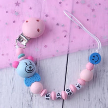 Load image into Gallery viewer, Personalized Name Baby Pacifier Clip