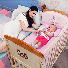 Load image into Gallery viewer, Solid Wood Baby Crib