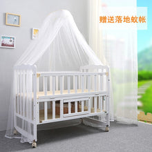 Load image into Gallery viewer, White Solid Wood Baby Crib