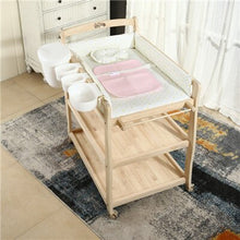 Load image into Gallery viewer, Multi-function Solid Wood Shower Table