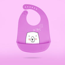 Load image into Gallery viewer, Cartoon Silicone Baby Bib