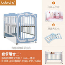 Load image into Gallery viewer, Solid Wood Baby Crib